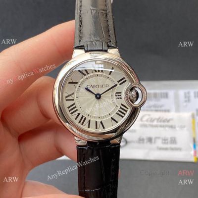 Ballon Bleu Cartier TWF Swiss Quartz 33 mm Silver Dial Copy Watch